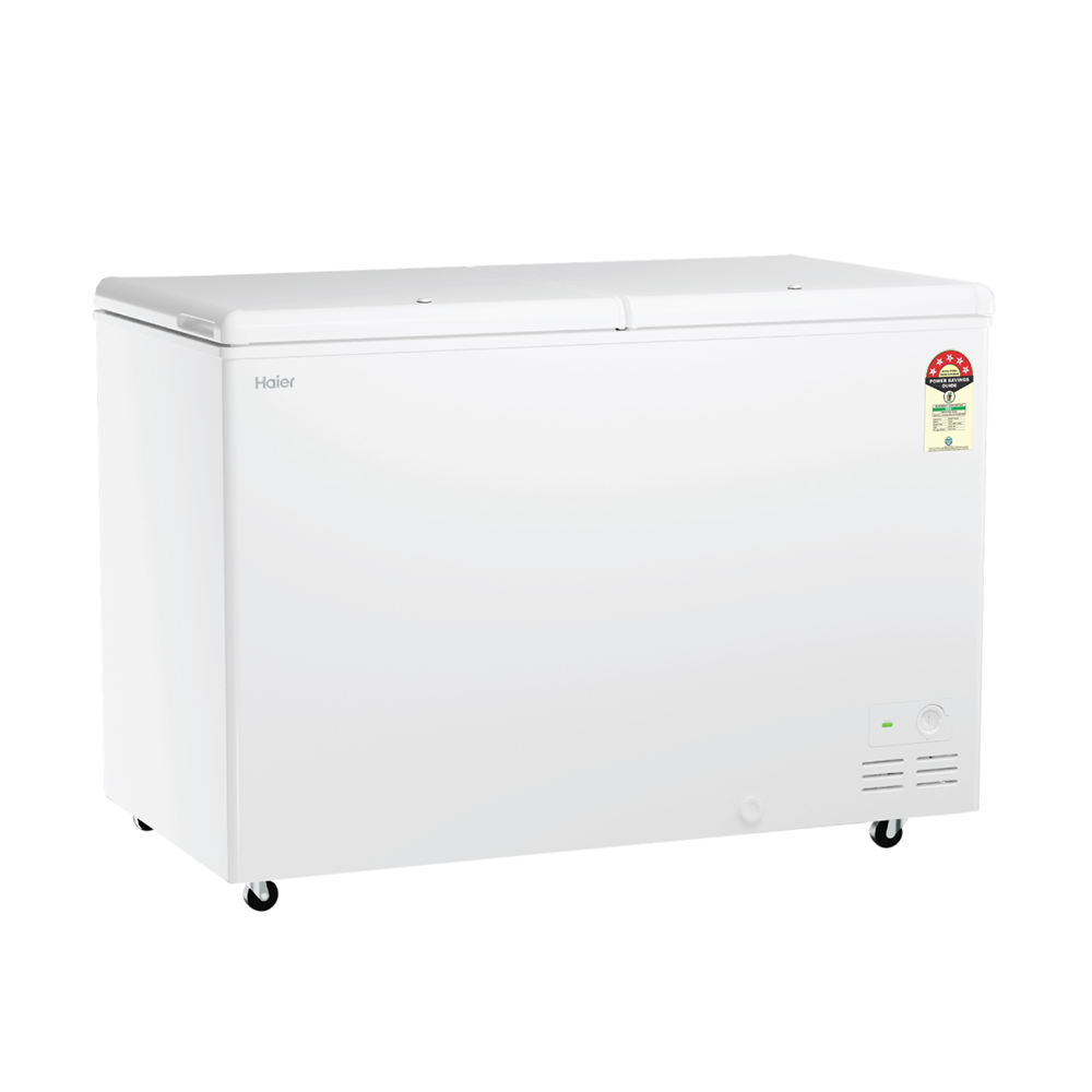 Haier 355 Ltr Double door- White Colour Convertible Hard top Freezer
